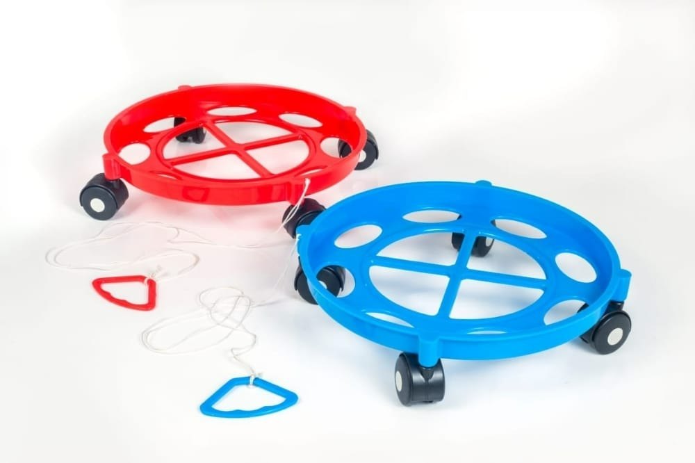 TIRTH RED & BLUE Plastic Lpg Gas Cylinder Trolley, For KITCHEN