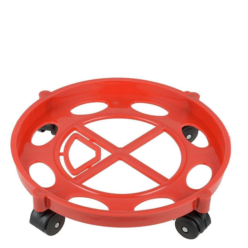 Precision Enterprise Red Plastic Gas Cylinder Trolley