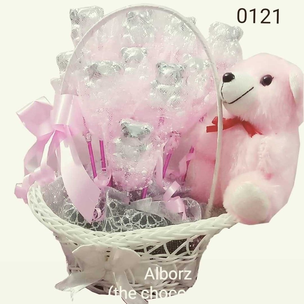 Designer Chocolate Bouquet with Teddy