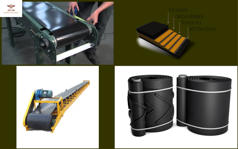 Black Rubber Endless Conveyor Belt