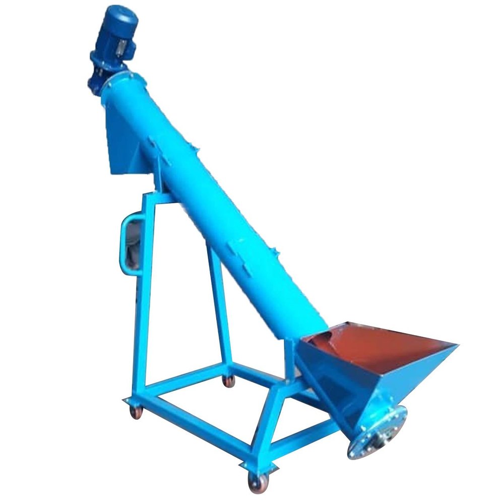 Stainless Steel Portable Screw Conveyor, Capacity: 800 Kg, 220 V
