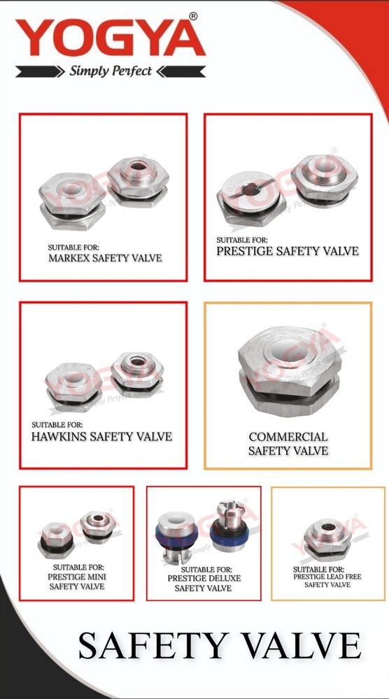 Silver Aluminium SUITABLE Pressure Cooker Safety Valve