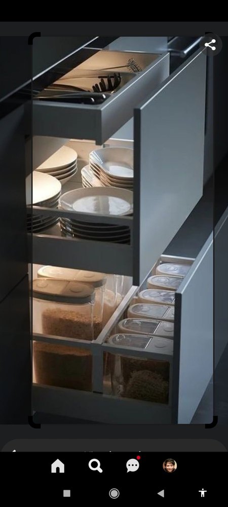 Mild Steel Powder Coates Modular Kitchens Accessories