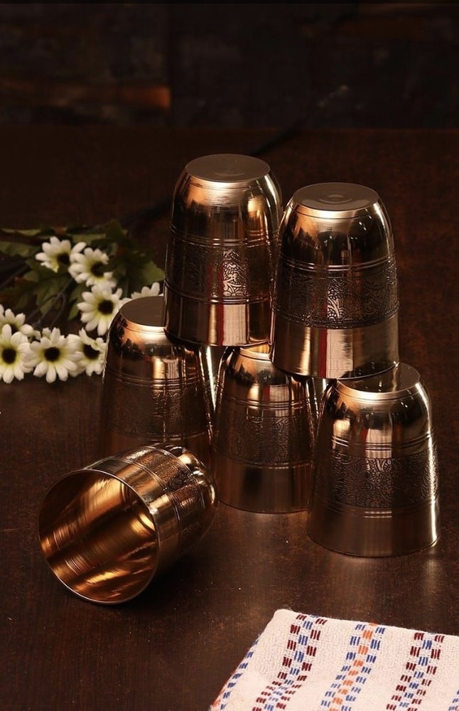 Bronze Alloy Bronze Etching Tumbler (kothiwala design)