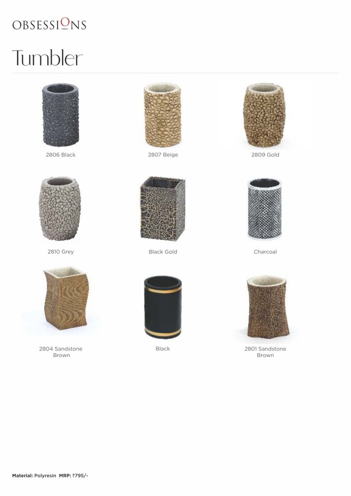 Obsessions Polyresin Tumbler