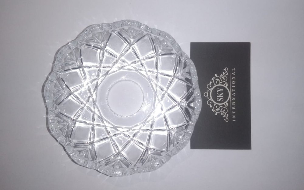 Sky International Round Clear Glass Bowl 120MM With 30MM Hole And Side 4 Holes