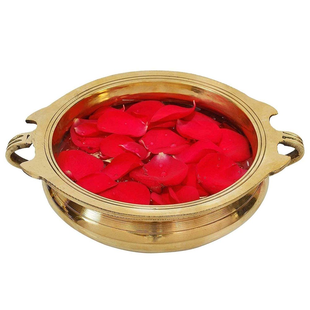 Decoratoin Round Decorative Brass Uruli Bowl, for Home