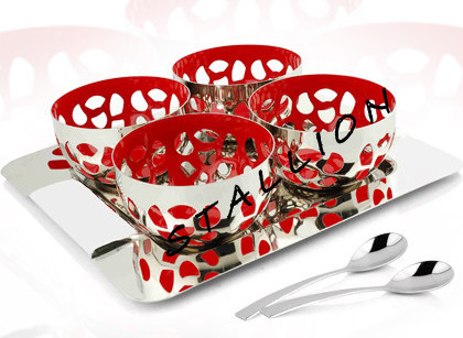 Stallion White Ice Cream Bowl Sets, For Home