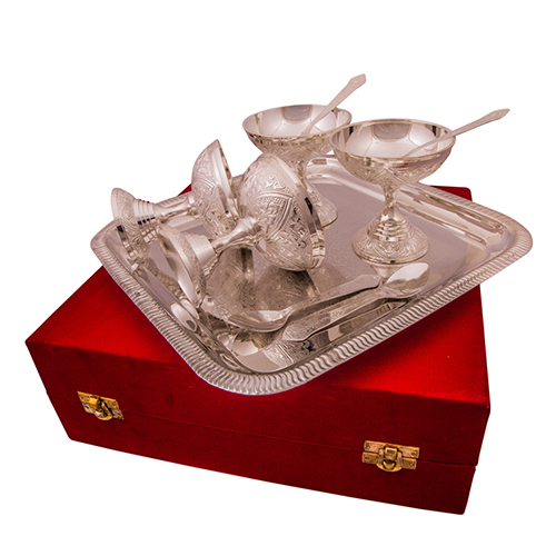 EPNS Silver Plated Ice Cream Bowl Set