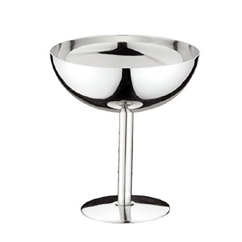 Silver Stainless Steel Sharbat Dessert Ice Cup, Packaging Type: Box, Round
