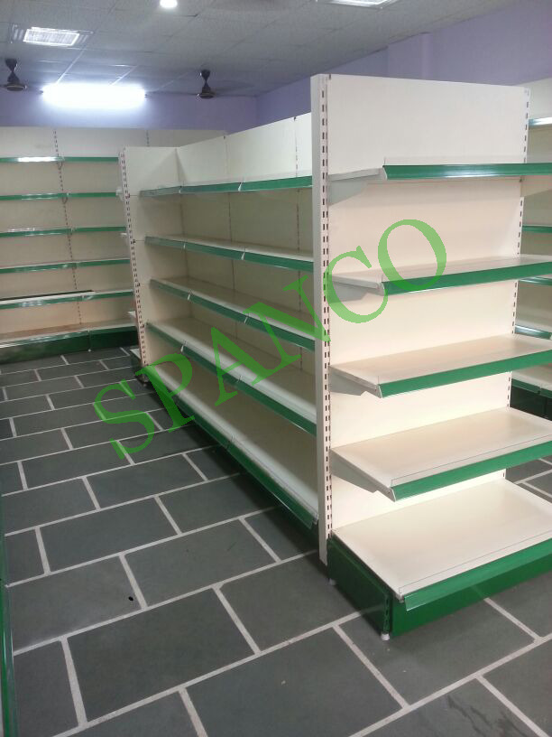 Metal Free Standing Unit Retail Display Rack, For Showroom, 3 Shelves