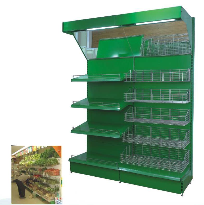 Pipe Stainless Steel Grocery Store Vegetable Racks, For Vegetable/ Fruits Shop
