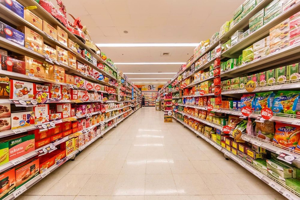 Metal Grocery Store Display Rack, For Supermarket