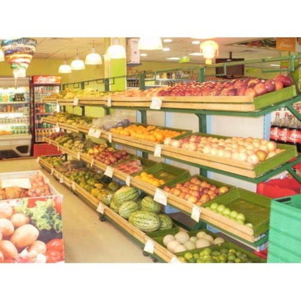 Free Standing Unit Ms Vegetable Rack, For Supermarket