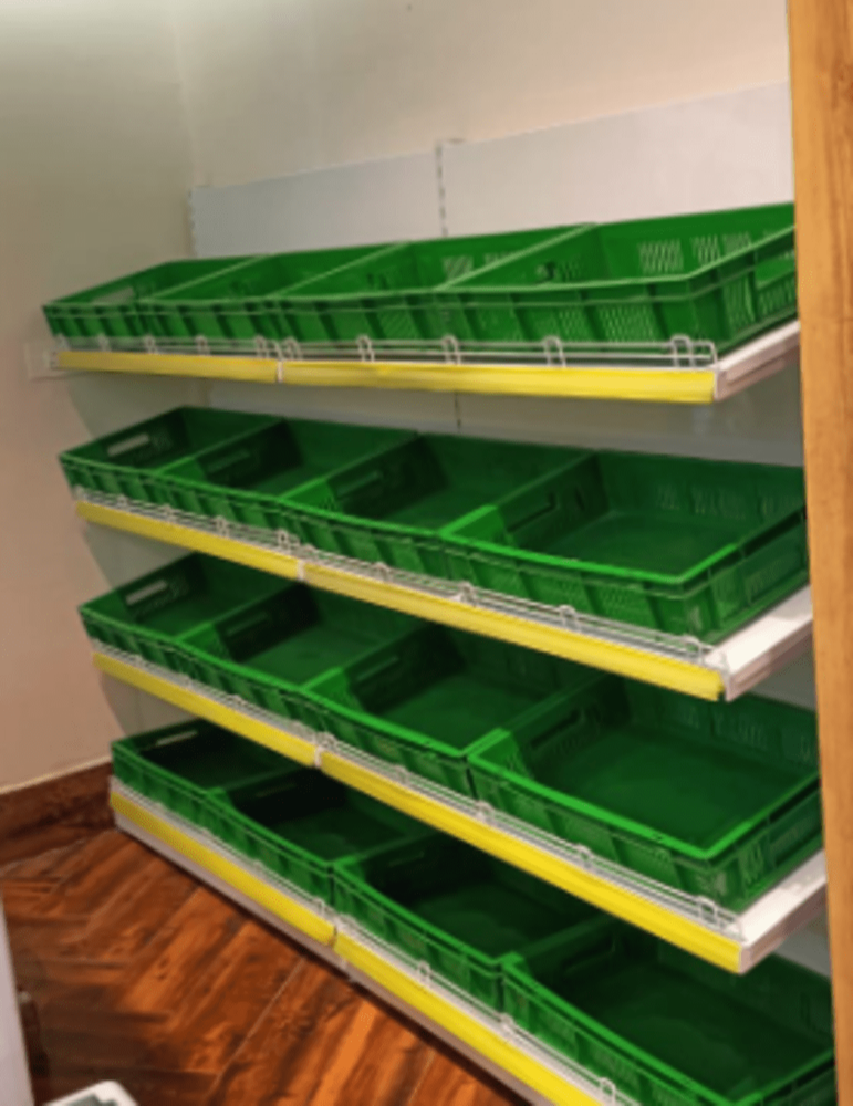 Pallet Racking Mild Steel Vegetable Racks For Shop, For Supermarket