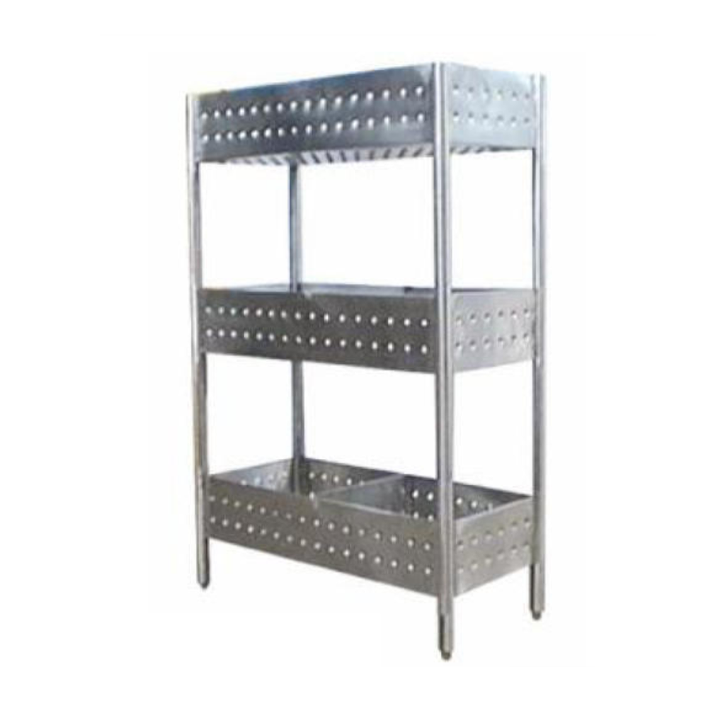 Angle frame racks Stainless Steel SS Kitchen Vegetable Rack, For Supermarket