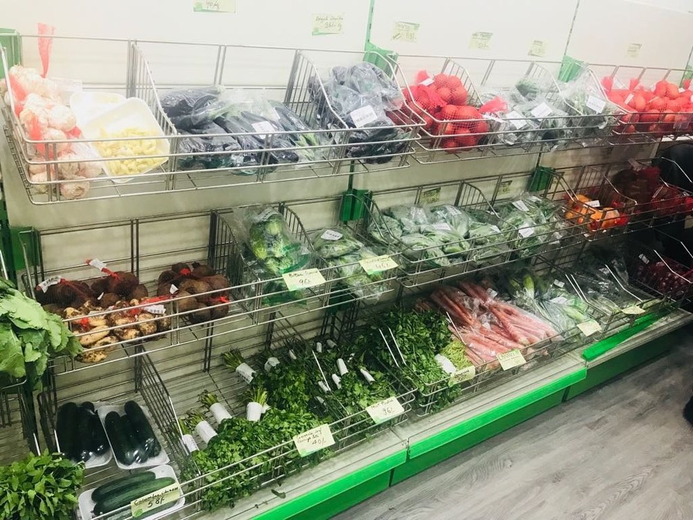 Vegitable Racks Mild Steel Vegetable Rack, For Supermarket