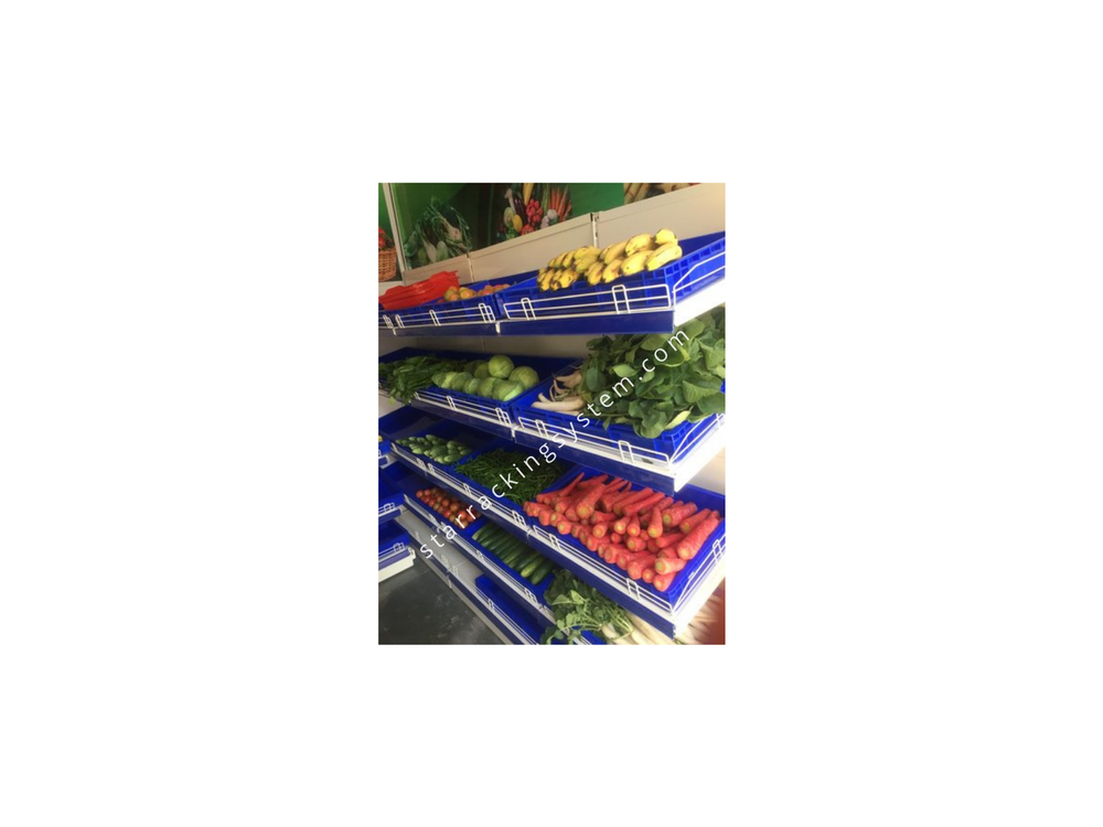 Mild Steel Free Standing Unit Vegitable Storage Racks, For Supermarket