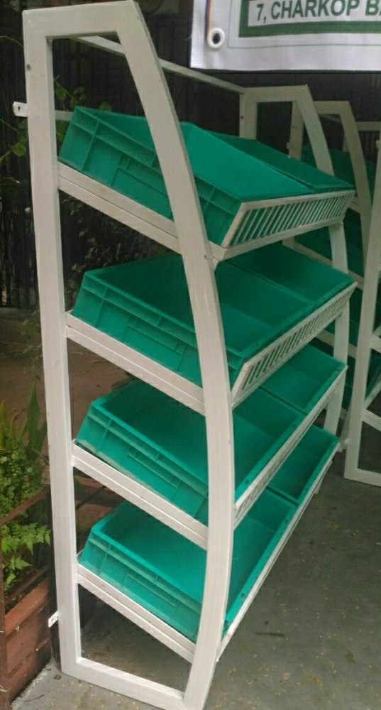 Stainless Steel Vegitable Display Rack, For Vegetable/ Fruits Shop
