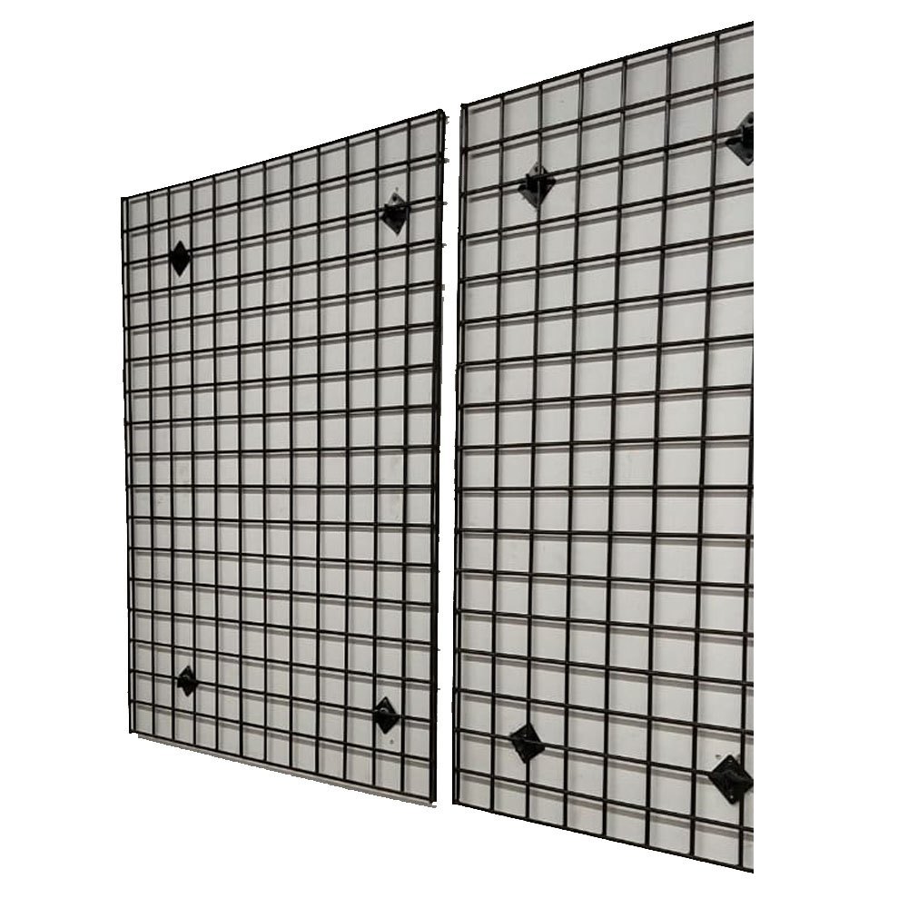 Rectangle Black Wall Mounted Grid Rack, For Supermarket