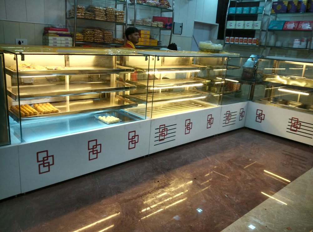 Stainless steel Display Counter for Sweet and Namkeen