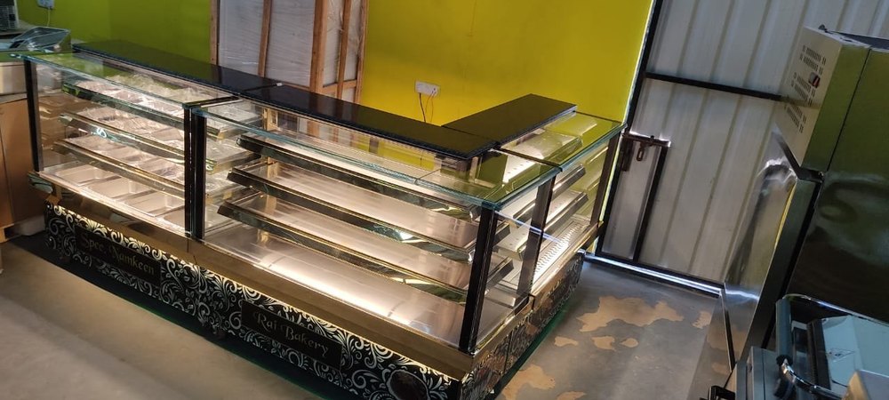SS & GLASS Sweet And Cake Display Counters, For Bakery