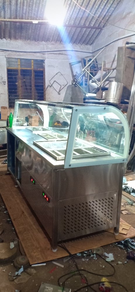 natural Glass Refrigerator Display Case, For Commercial