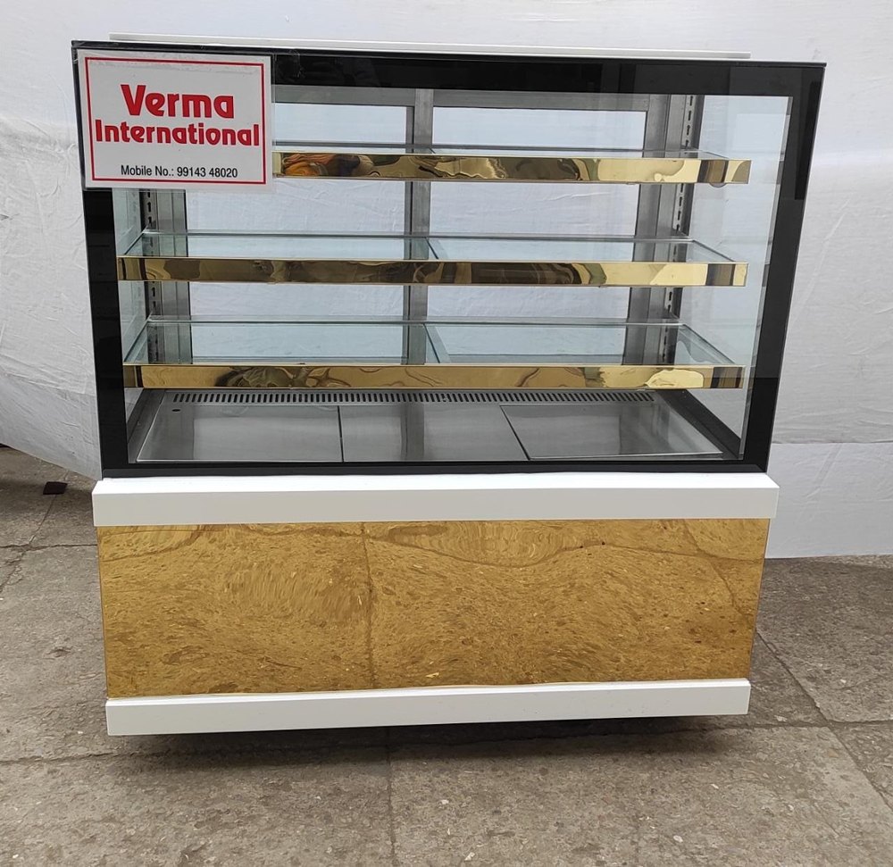 Golden Toughened Glass Refrigerator Display Case, For Commercial, +2~+8 Degree