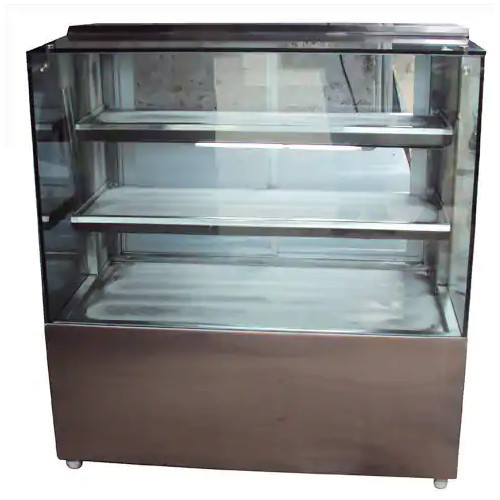 Silver Metal Square Display Refrigerated Counter