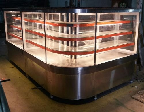 Clear Glass Sweet Display Showcase, Warranty: 1 Year