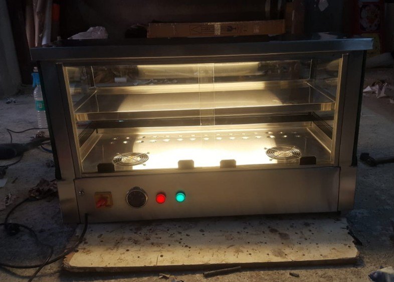Vinayak enterprises Glass Small Patties Hot Counter, For Catering