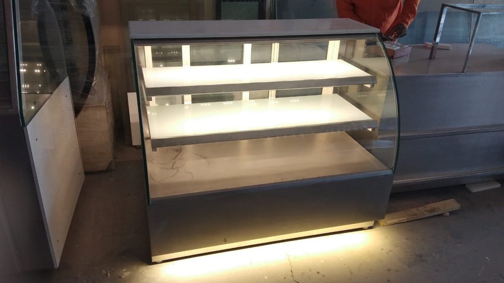 Metal Curved Glass Sweet Display Counter
