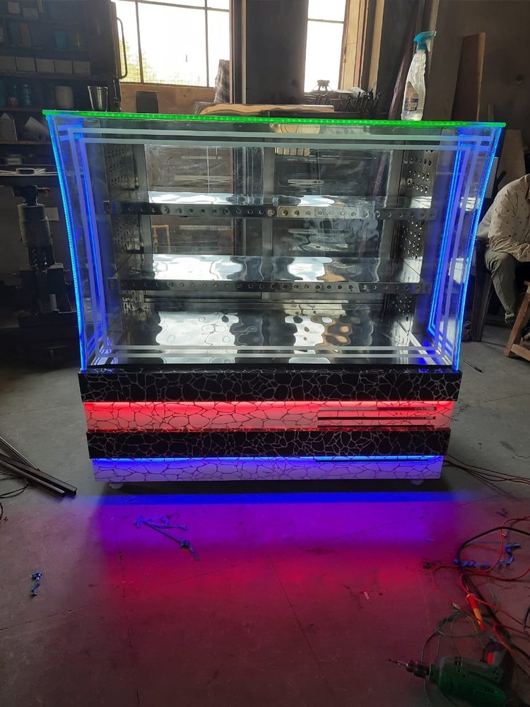 glass, ss Rectangular Glass Display Counter