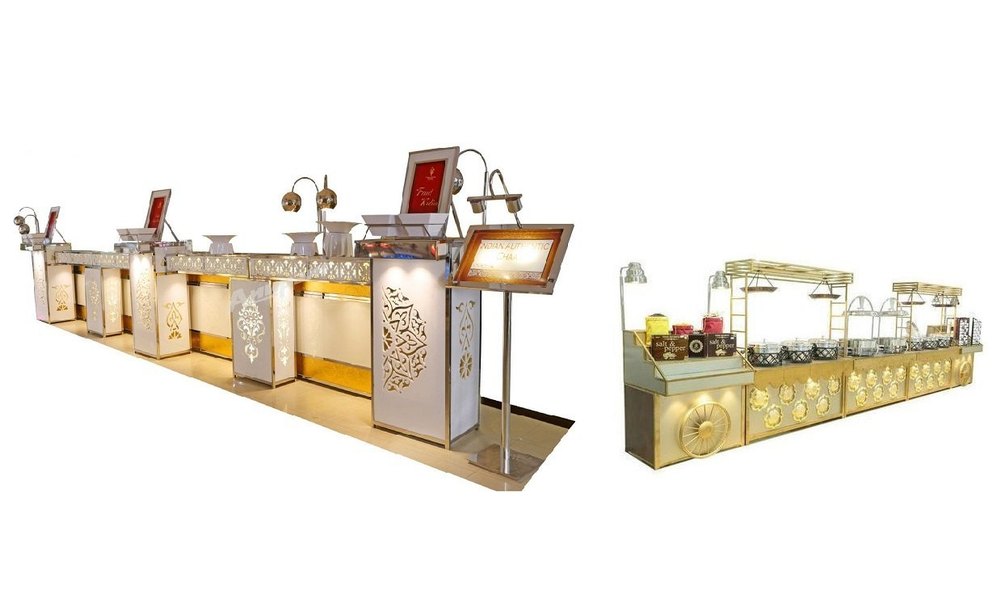 Stainless Steel Wedding Food Counter, For Catering