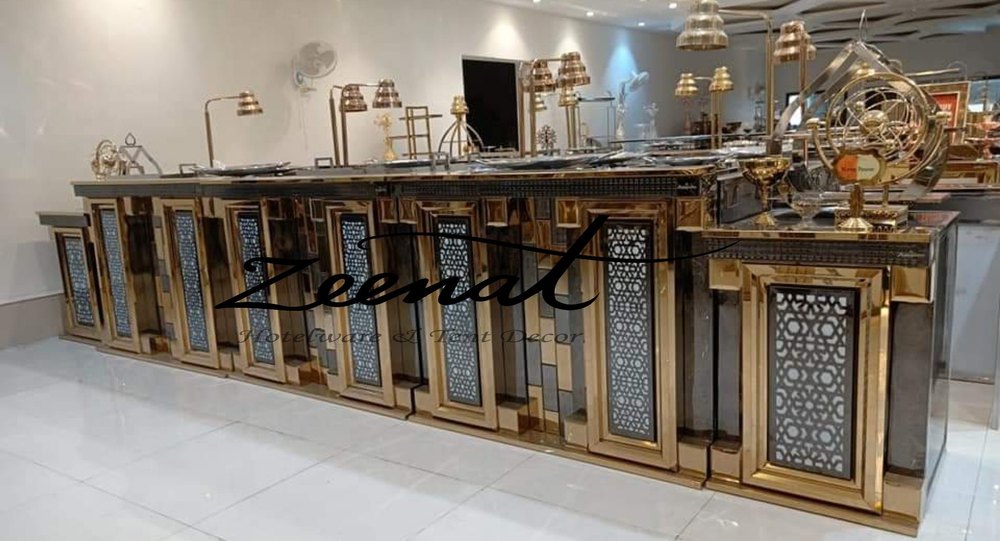 New GOLDEN STEEL COUNTER, For Wedding Use