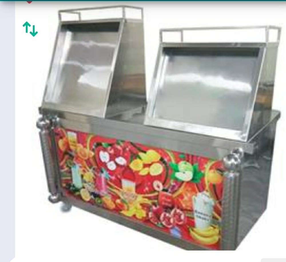 Stainless Steel Fruit display counter, For Street Food Stall
