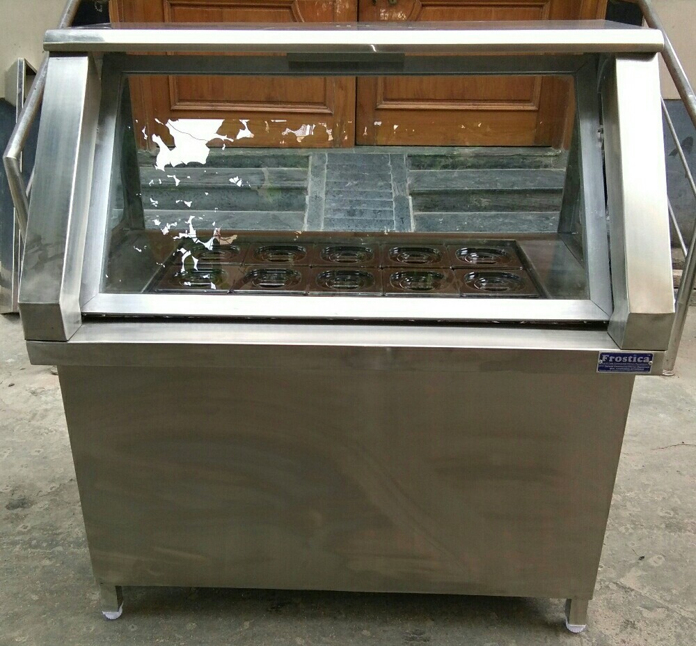 Stainless Steel Salad Display Freezer (Frostica), Capacity: 200 L
