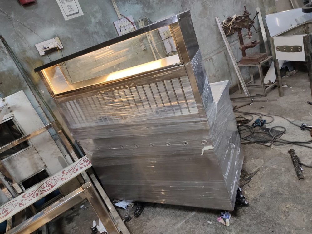 AVS Metal Chaat Display Counter, For Bakery