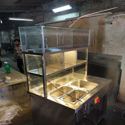 Stainless Steel Chat Counter, For Street Food Stall