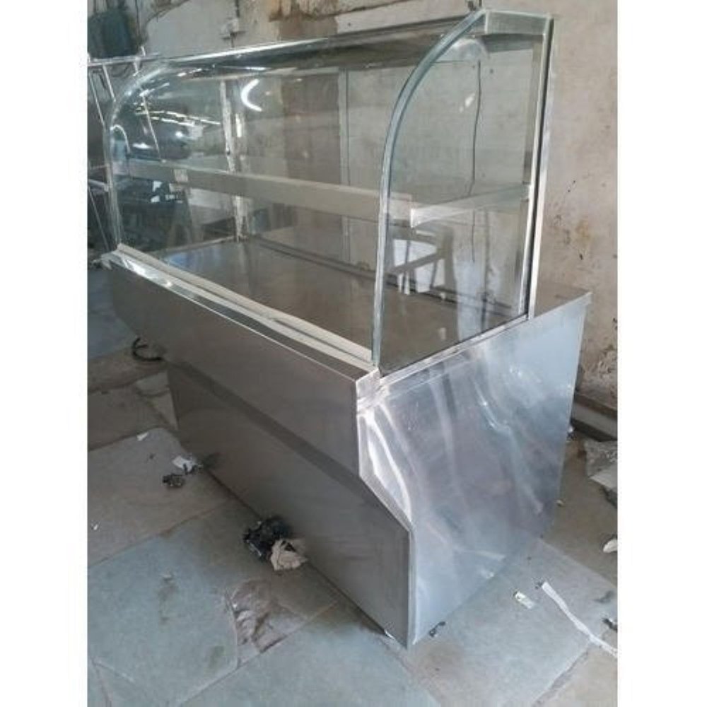 Stainless Steel Chat service Display Counter, For Restaurant