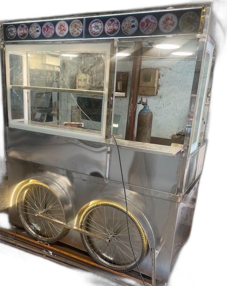 Stainless Steel chat bhandar counter, For Street Food Stall