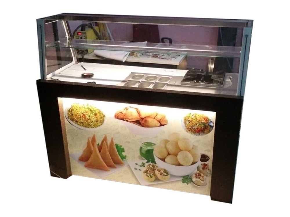 60 Hz Stainless Steel Chat Display Counter, For Restaurant