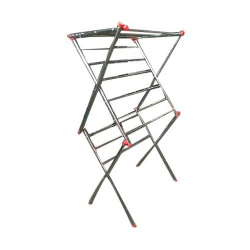 Black Stainless Steel Clothes Stand, For Domestic