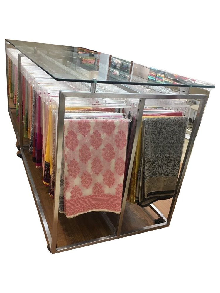 Saree Hanging Display Counter, For Garments Showroom