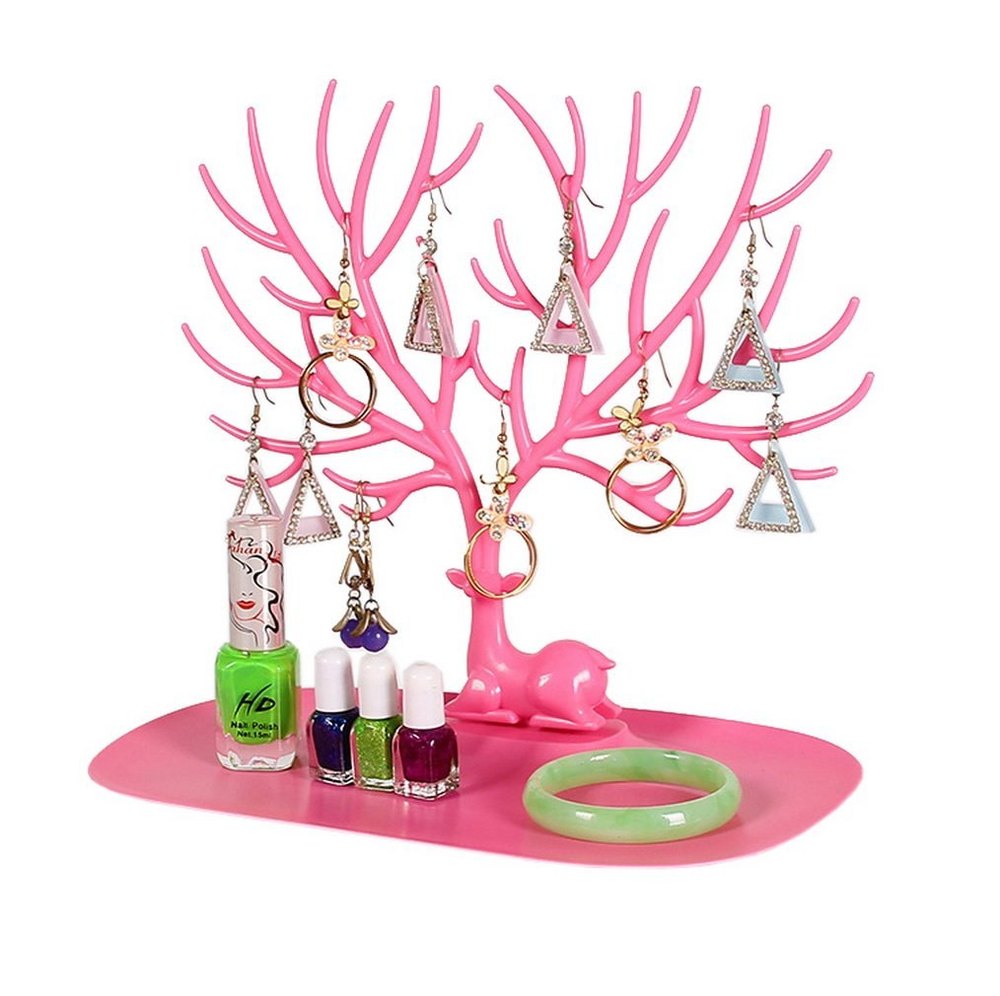 Plastic Deer Tree Display, For Jewelry Organizer