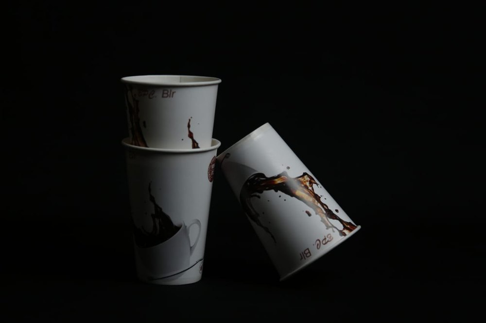 White Printed Soft Drink Paper Cups, Packet Size: 100 Nos, Capacity: 350 Ml