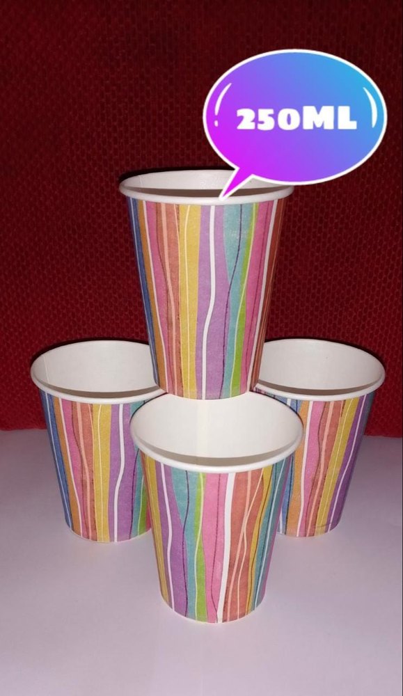 Packet Size: 50 PC Disposable Juice Paper Cup 250ml