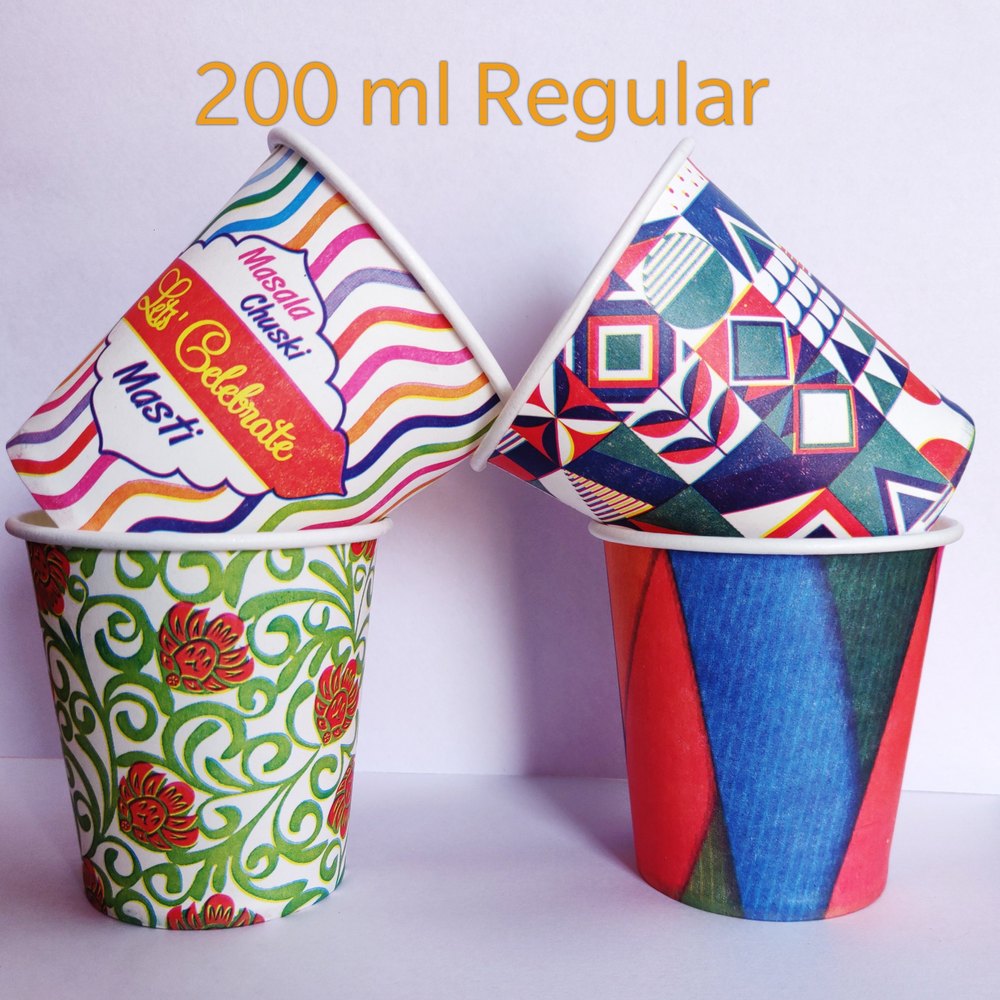Printed Cold Drink Paper Cup, For Event and Party Supplies