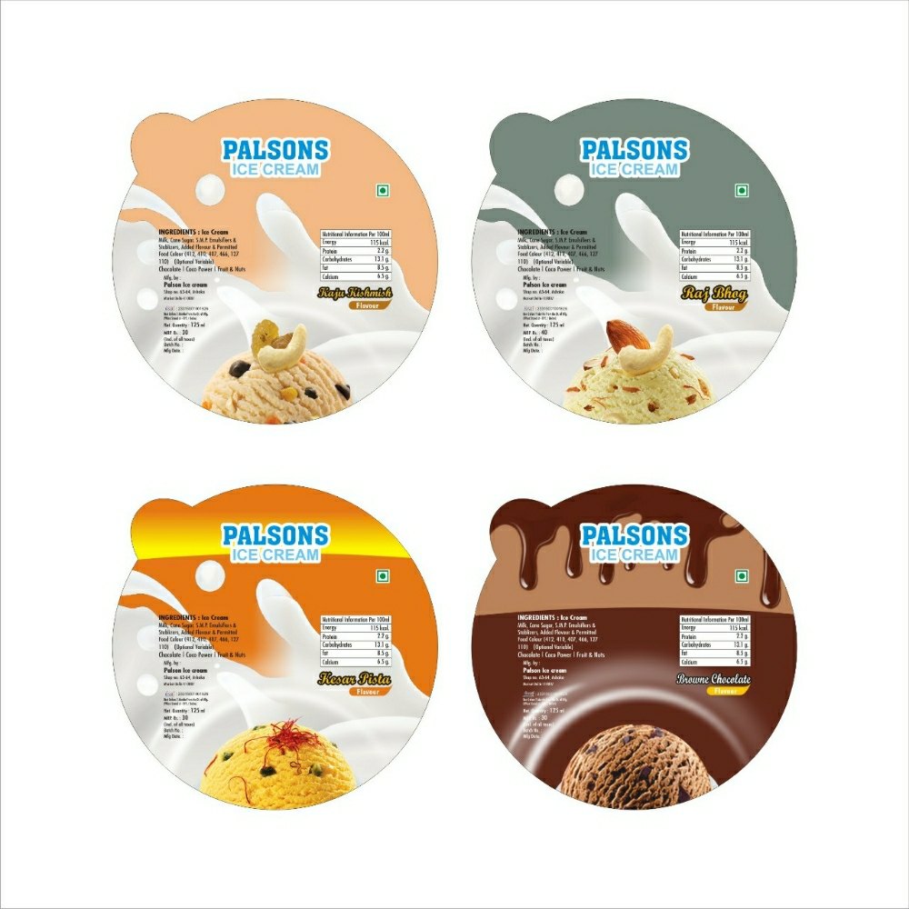 Ice cream Paper lid 40ml, 80 ml, 100ml