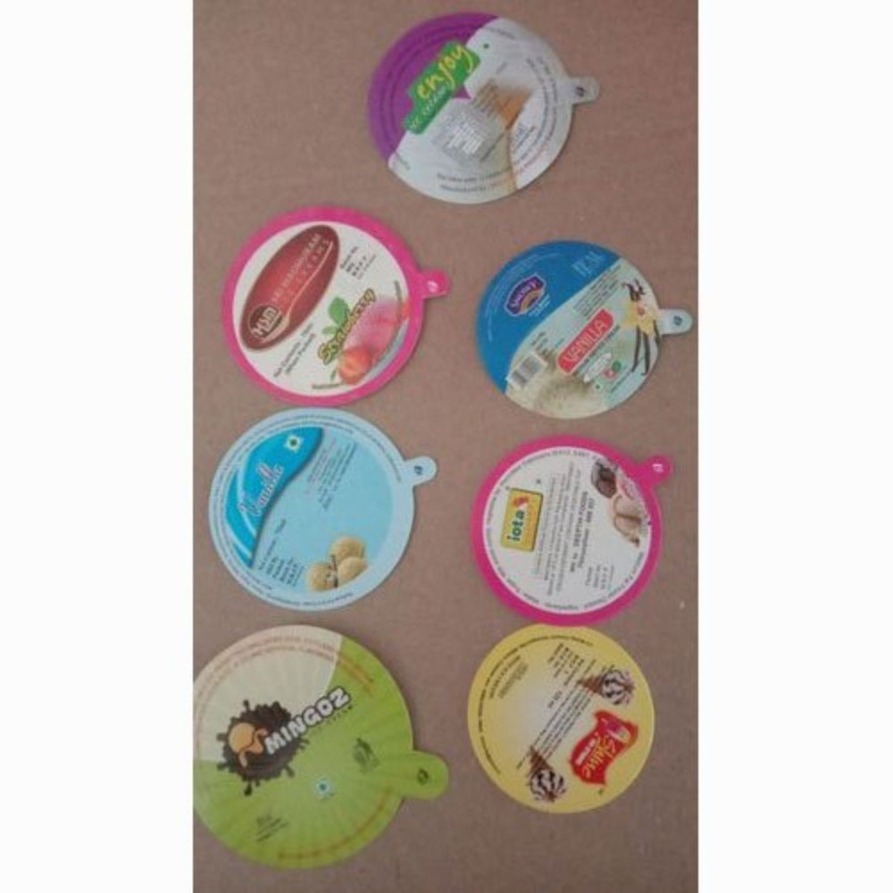 Printed Paper Ice Crean Cup Lid, Capacity: 100 Ml, Features: Disposable